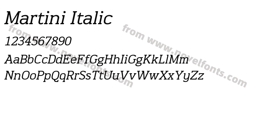 Martini ItalicPreview