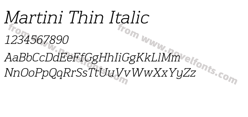 Martini Thin ItalicPreview