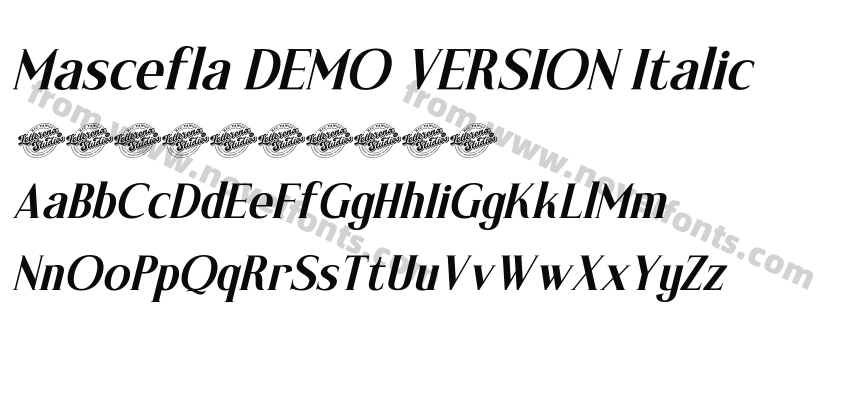 Mascefla DEMO VERSION ItalicPreview