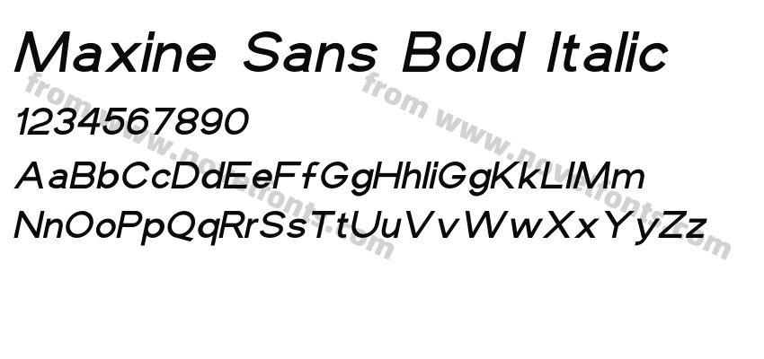 Maxine Sans Bold ItalicPreview