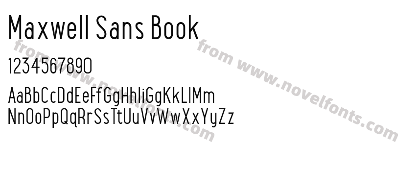 Maxwell Sans BookPreview