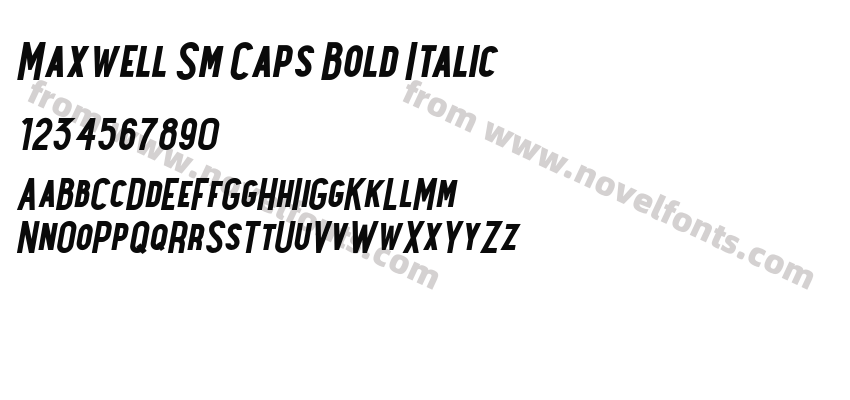 Maxwell Sm Caps Bold ItalicPreview
