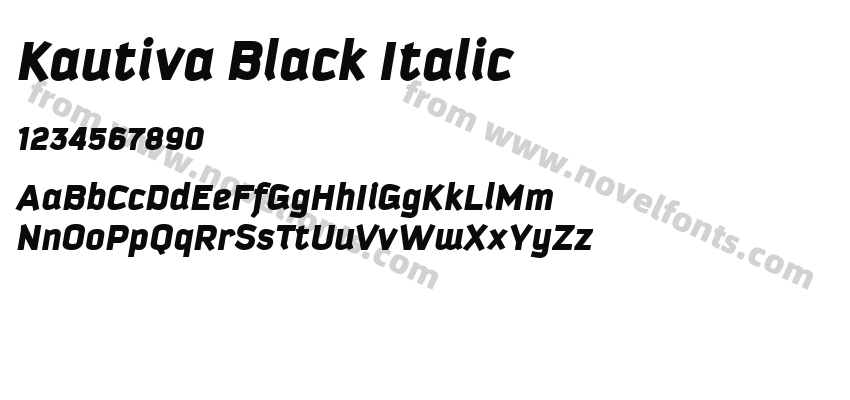 Kautiva Black ItalicPreview