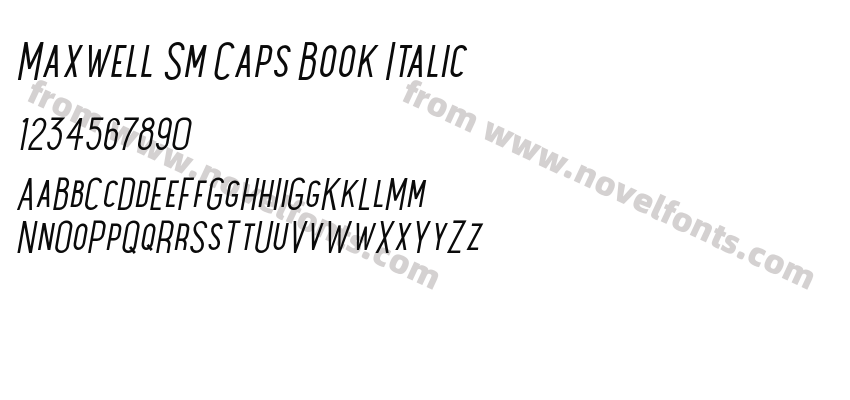 Maxwell Sm Caps Book ItalicPreview