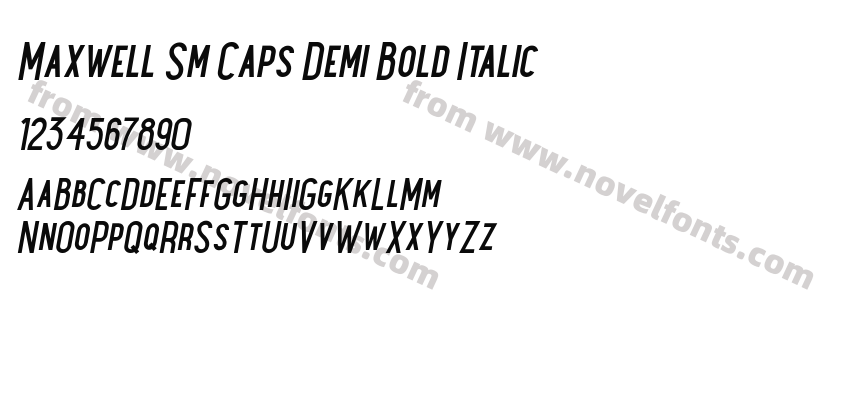 Maxwell Sm Caps Demi Bold ItalicPreview