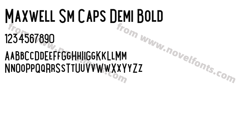 Maxwell Sm Caps Demi BoldPreview