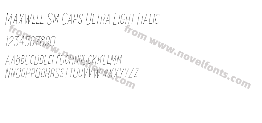 Maxwell Sm Caps Ultra Light ItalicPreview