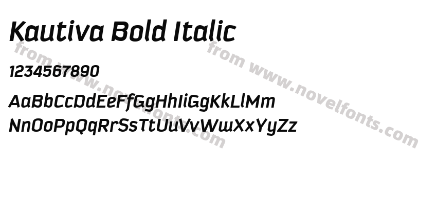 Kautiva Bold ItalicPreview