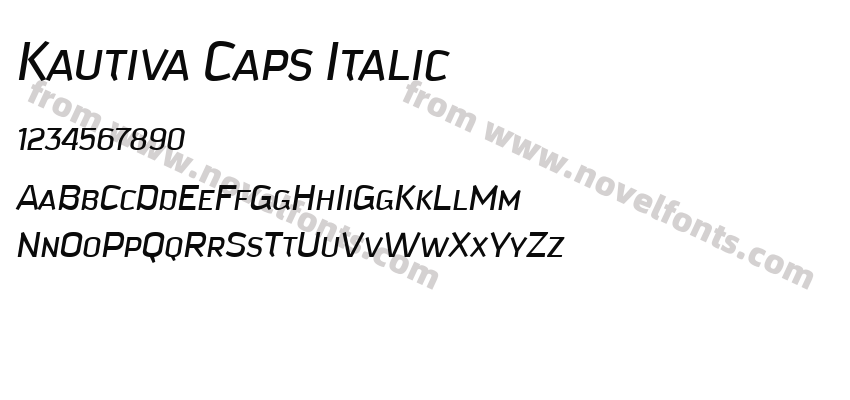 Kautiva Caps ItalicPreview