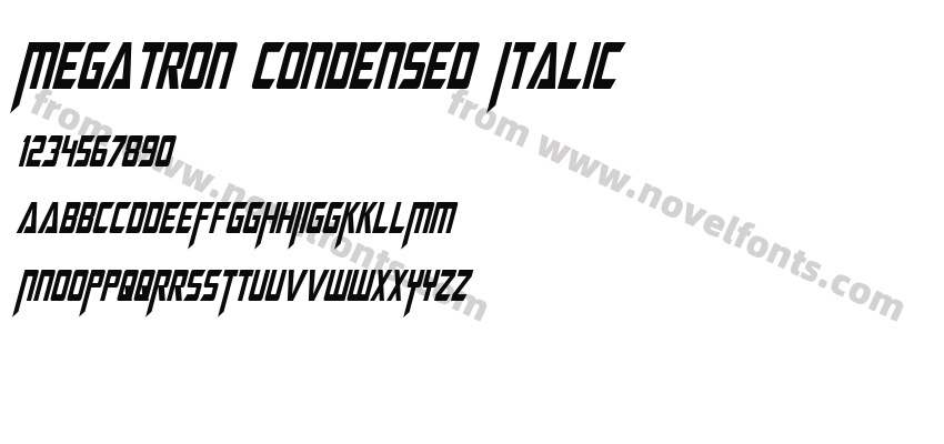 Megatron Condensed ItalicPreview