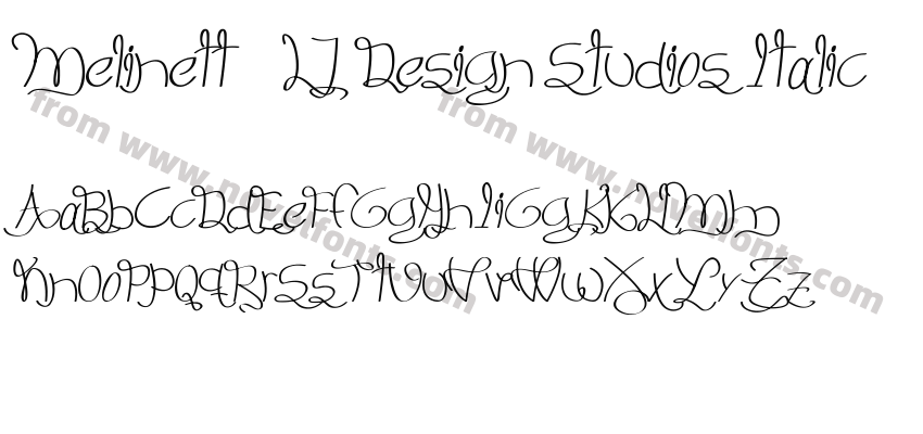 Melinett 3 LJ Design Studios ItalicPreview