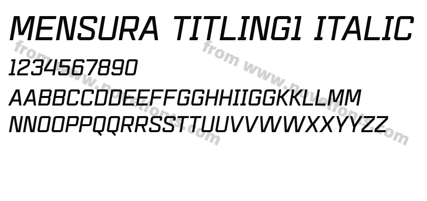 Mensura Titling1 ItalicPreview