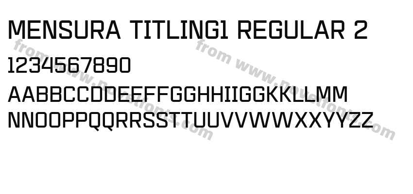 Mensura Titling1 Regular 2Preview