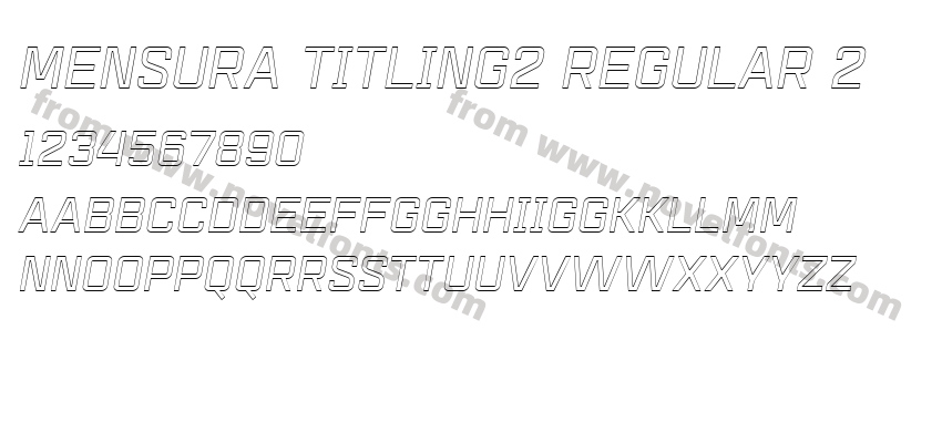 Mensura Titling2 Regular 2Preview