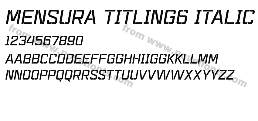 Mensura Titling6 ItalicPreview