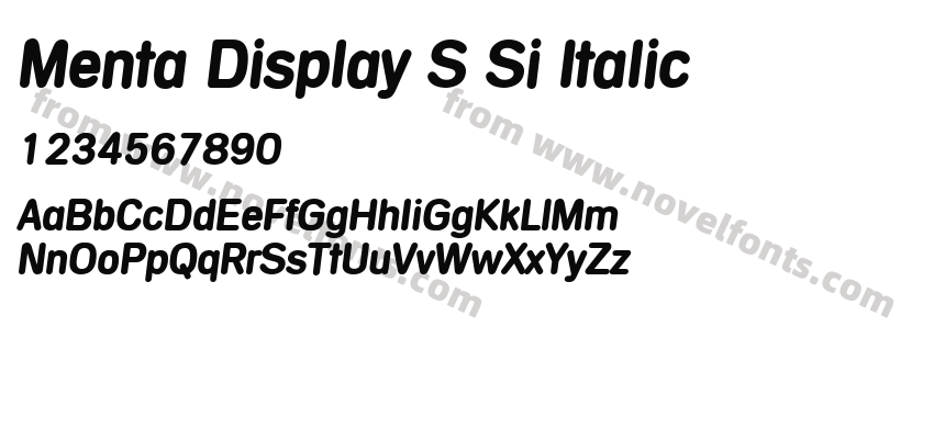 Menta Display S Si ItalicPreview