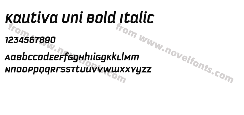 Kautiva Uni Bold ItalicPreview