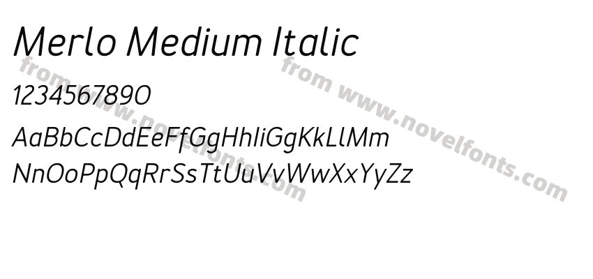 Merlo Medium ItalicPreview