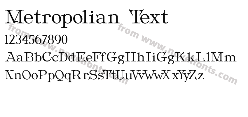 Metropolian TextPreview