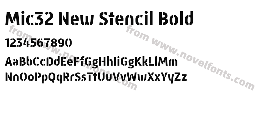 Mic32 New Stencil BoldPreview