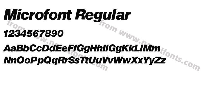 Microfont RegularPreview