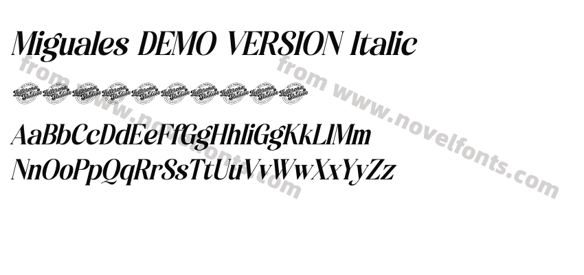 Miguales DEMO VERSION ItalicPreview