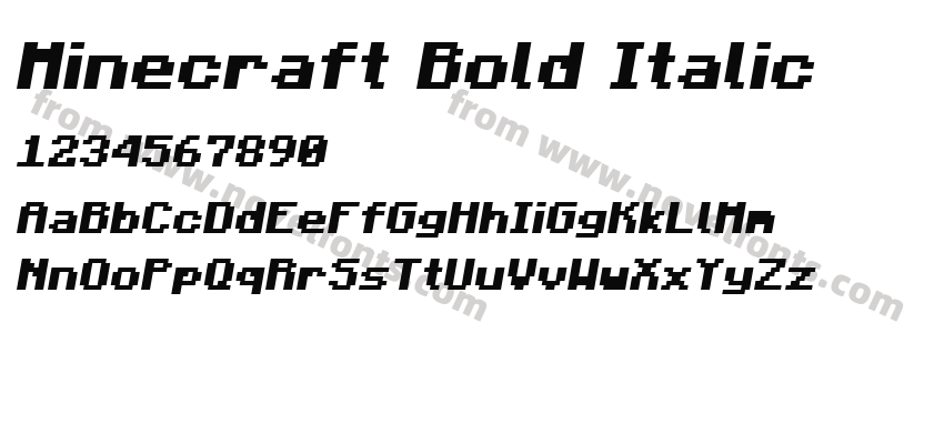 Minecraft Bold ItalicPreview