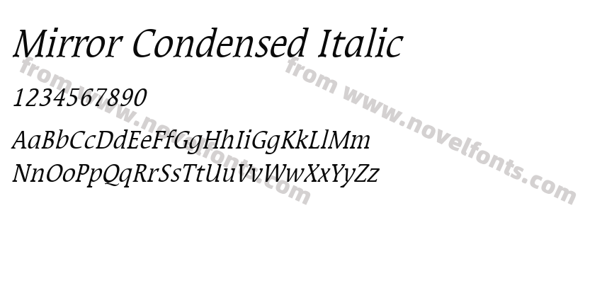 Mirror Condensed ItalicPreview