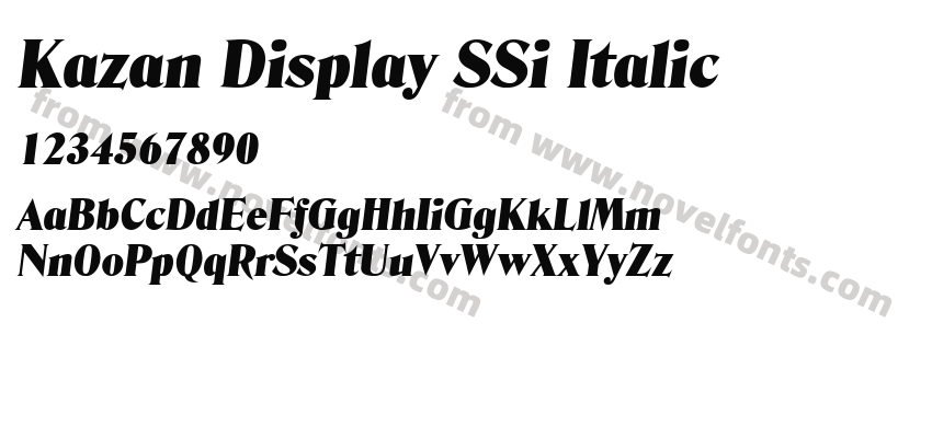 Kazan Display SSi ItalicPreview