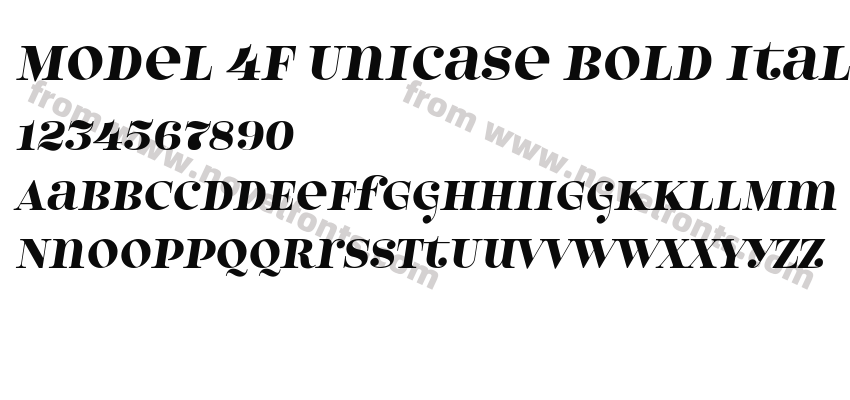 Model 4F Unicase Bold ItalicPreview