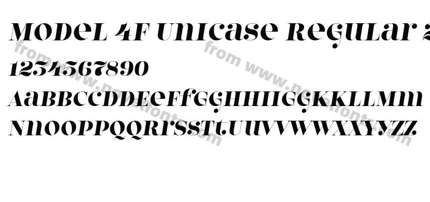 Model 4F Unicase Regular 2Preview