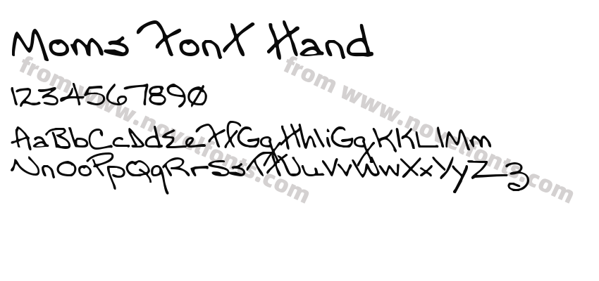 Moms Font HandPreview