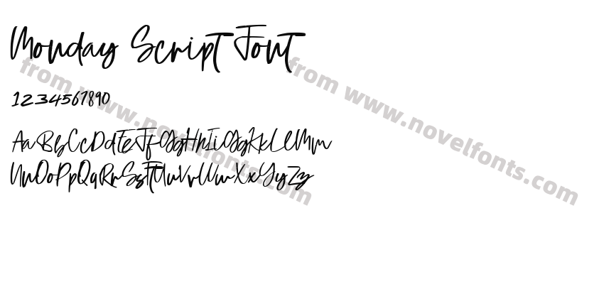 Monday Script FontPreview