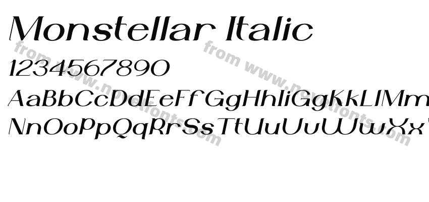 Monstellar ItalicPreview
