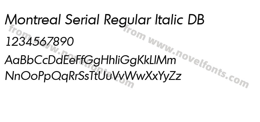 Montreal Serial Regular Italic DBPreview