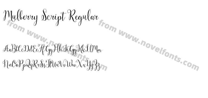 Mulberry Script RegularPreview