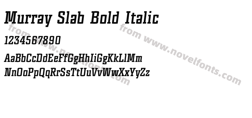 Murray Slab Bold ItalicPreview