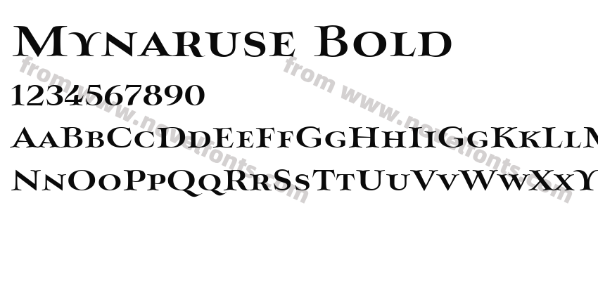 Mynaruse BoldPreview
