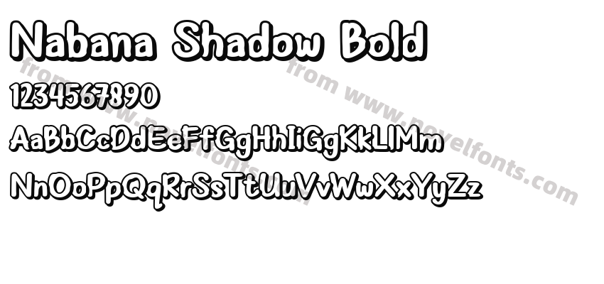 Nabana Shadow BoldPreview
