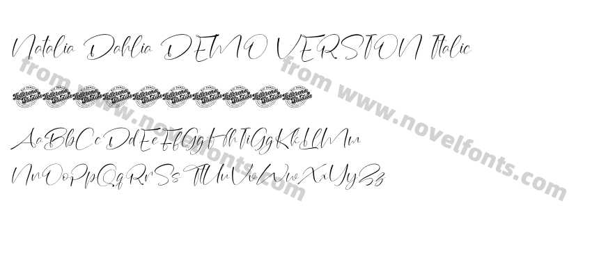 Natalia Dahlia DEMO VERSION ItalicPreview