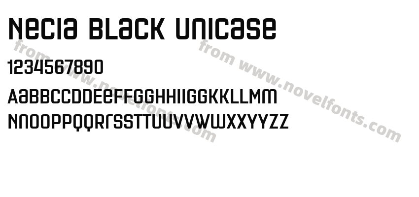 Necia Black UnicasePreview