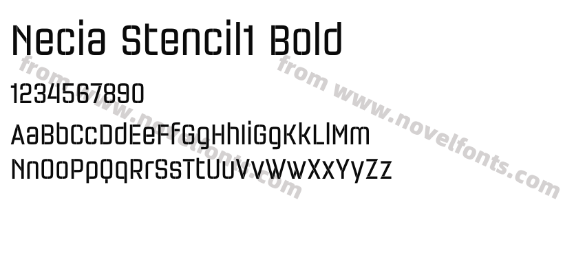 Necia Stencil1 BoldPreview