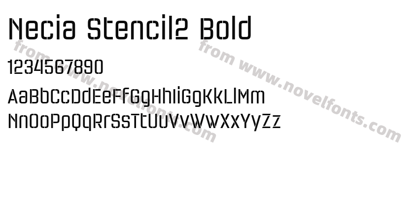 Necia Stencil2 BoldPreview