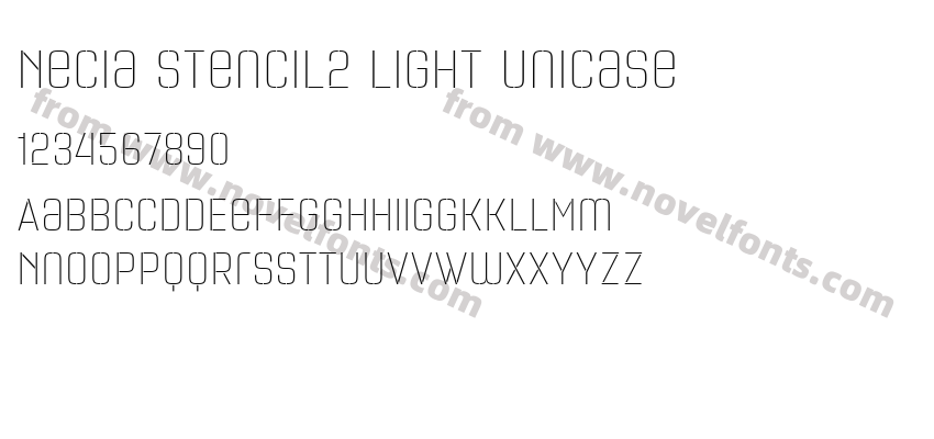 Necia Stencil2 Light UnicasePreview