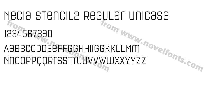 Necia Stencil2 Regular UnicasePreview