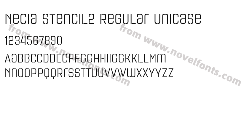 Necia Stencil2 Regular UnicasePreview