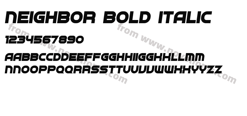 Neighbor Bold ItalicPreview