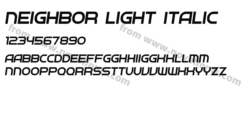 Neighbor Light ItalicPreview