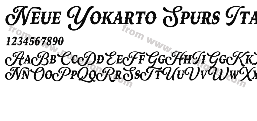 Neue Yokarto Spurs ItalicPreview