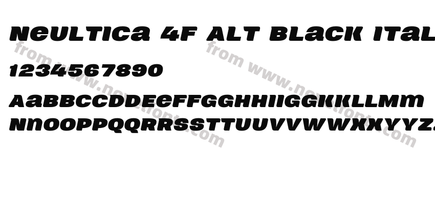 Neultica 4F Alt Black ItalicPreview